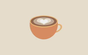 Taza de capuchino estética minimalista — Estética minimalista Fondos de pantalla