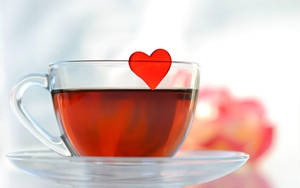 Taza de Té Corazón Linda Escritorio — Lindo escritorio Fondos de pantalla