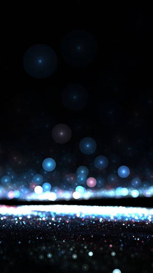 Teléfono oscuro con orbes azules brillantes — Teléfono oscuro Fondos de pantalla
