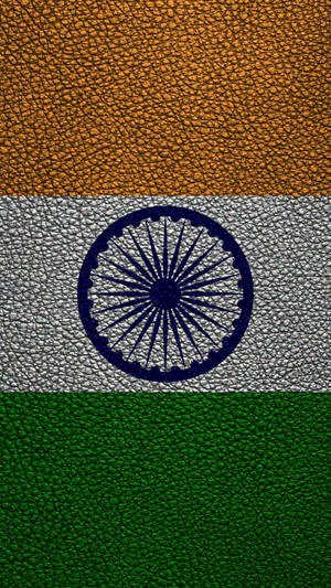 Textura de Cuero Bandera de India Móvil