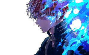 Fondo de pantalla de Todoroki lindo con poder de medio hielo — Todoroki lindo Fondos de pantalla