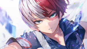 Fondo de pantalla de Todoroki lindo con cristales rotos — Todoroki lindo Fondos de pantalla