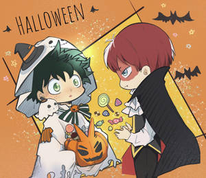 Todoroki y Midoriya Halloween Tiernos fondo de pantalla — Todoroki lindo Fondos de pantalla
