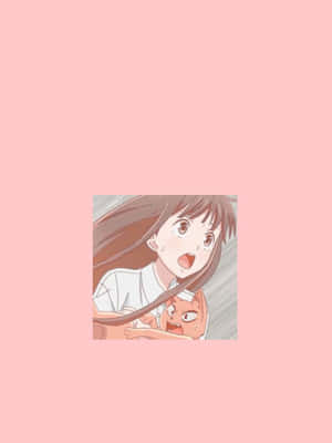 Tohru Honda de Fruits Basket Anime Minimalista en Rosa — Anime minimalista Fondos de pantalla