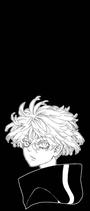 Tokyo Revengers Senju Kawaragi PFP Blanco y Negro — Galaxy Z Flip Fondos de pantalla