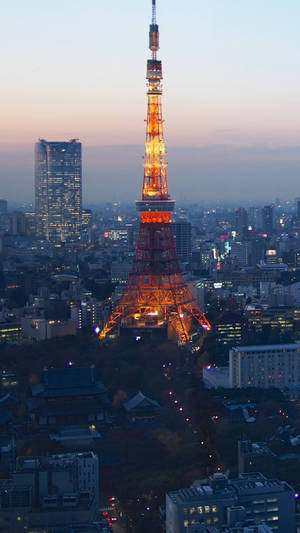 Tokyo Tower Cielo Nocturno Top iPhone HD — Japón GIF Fondos de pantalla