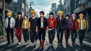 La pandilla de Tokyo Revengers marcha junta.