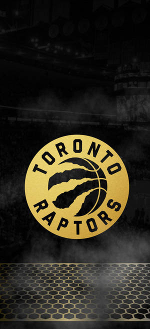 Fondo de pantalla dorado y negro de los Toronto Raptors — iPhone 14 Fondos de pantalla