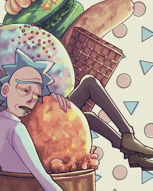 Total Rickall - Rick, Morty, Mr. Poopybutthole y amigos en un emocionante episodio de Rick y Morty — Apple Watch Ultra Fondos de pantalla