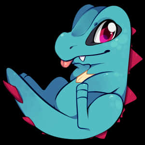 Totodile con la lengua fuera — Anime escritorio Fondos de pantalla