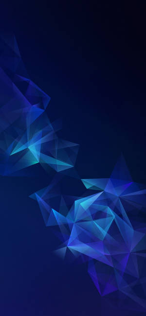 Fondo de pantalla Galaxy S10 de triángulos azules — iPhone 11 Pro Fondos de pantalla