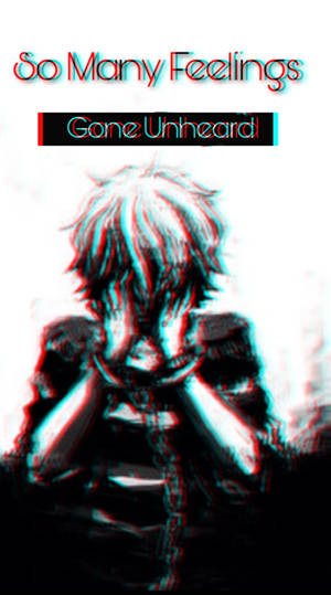 Triste dibujo a tinta de niño esposado — Naranja aesthetic GIF Fondos de pantalla