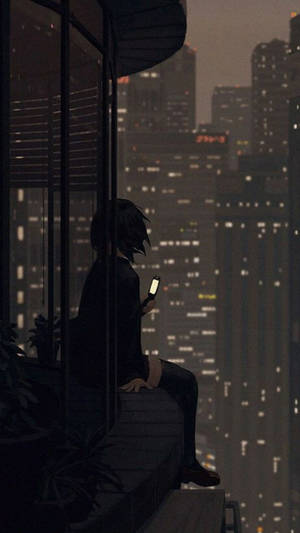 Triste Estética de Luces de Ciudad Anime