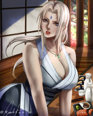 Tsunade comiendo sushi — Naruto shippuden GIF Fondos de pantalla