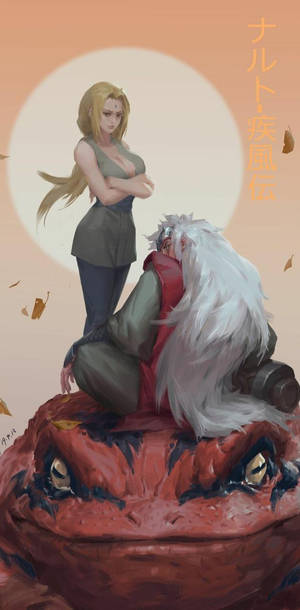 Tsunade, Jiraiya y Gamabunta — Naruto shippuden GIF Fondos de pantalla