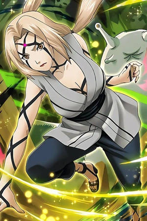 Tsunade temática verde — Estética verde GIF Fondos de pantalla