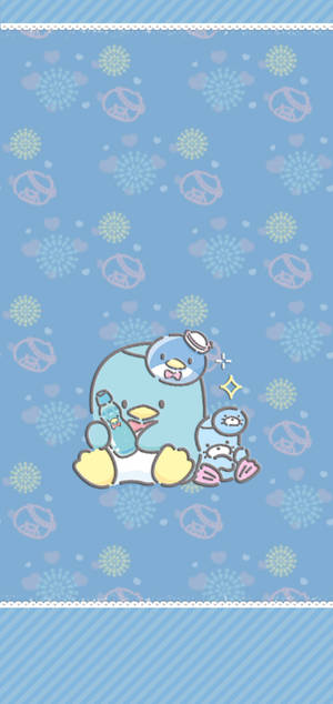Fondo de pantalla de Tuxedo Sam Chip estética pastel — iPhone 13 Mini Fondos de pantalla