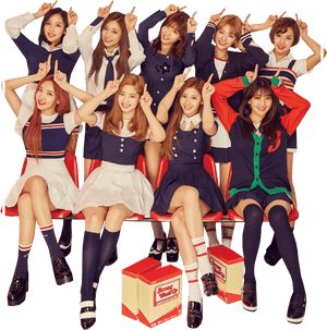 Twice Kpop Grupo Concepto Uniforme Escolar