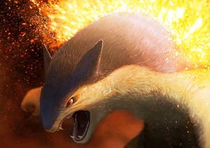 Typhlosion en primer plano HD — Anime escritorio Fondos de pantalla
