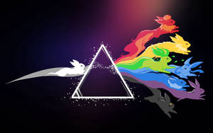 Fondo de pantalla de Eevee Pokémon Arcoíris Pink Floyd