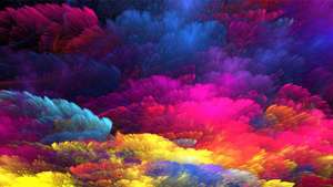 Arte de arcoíris con una característica similar a humo colorido. — Arte abstracto GIF Fondos de pantalla