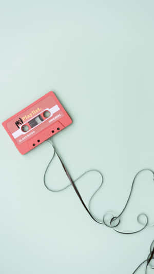 un cassette está conectado a un cable — Música estética Fondos de pantalla