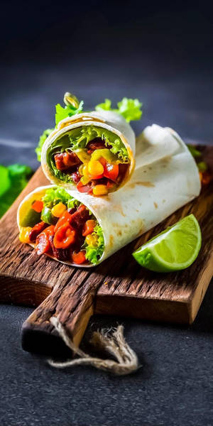 Fondo de pantalla de Burrito de Chile Picante — 18:9 Fondos de pantalla