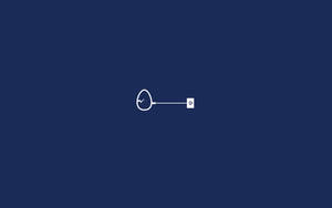 Fondo de pantalla minimalista de enchufe y huevo sobre fondo azul.