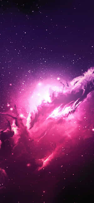 Un espacio púrpura con estrellas y nubes — Honor Power2 Fondos de pantalla
