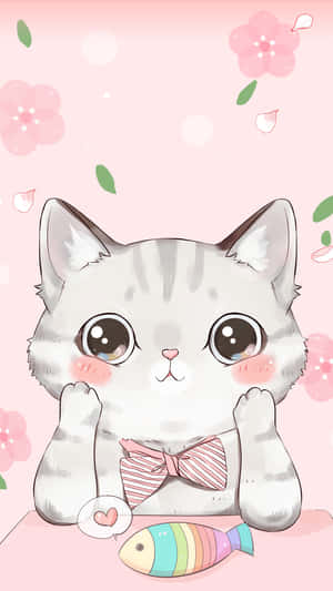 Imágenes animadas lindas — Gato anime Fondos de pantalla