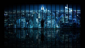 Fondo de pantalla de hombre mirando la ciudad. — 2560x1440 Fondos de pantalla