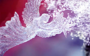 Fondo de pantalla de ángel navideño de cristal — Ángeles de navidad Fondos de pantalla