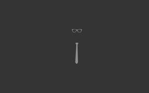 Fondo de pantalla vectorial minimalista de gafas y corbata