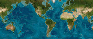 Mapa mundial con terreno texturizado para fondo de pantalla. — 3440x1440 Fondos de pantalla