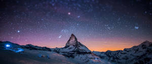 Fondo de pantalla de montaña con galaxia pastel. — 2560x1080 Fondos de pantalla
