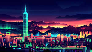 Fondo de ciudad neón — Ciudad neón Fondos de pantalla