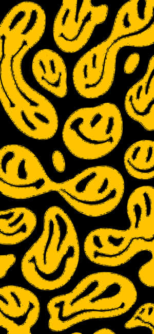Fondo negro y amarillo — iPhone 17 Fondos de pantalla