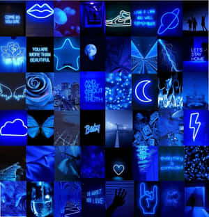 Imágenes de estética azul neón — Azul neón Fondos de pantalla