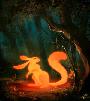 Ardilla naranja brillante en un bosque, fondo de pantalla animado HD — Galaxy Z Fold8 Ultra Fondos de pantalla