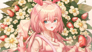 Imágenes de estética anime rosa — Rosa claro estético Fondos de pantalla