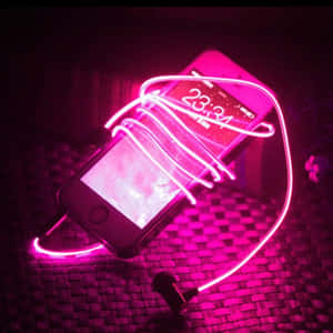 Imágenes de estética rosa neón — Rosa claro estético Fondos de pantalla