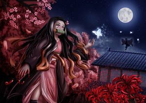 Una hermosa imagen de Nezuko de Demon Slayer en 4K