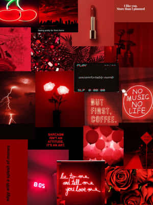 Estética de vida — Neón rojo estético Fondos de pantalla