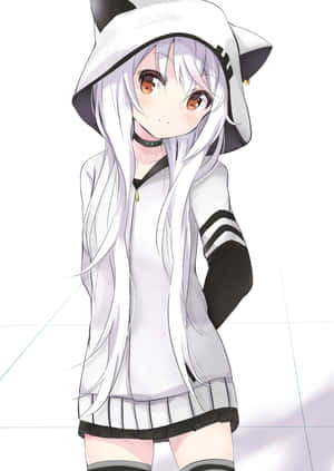 Fotos de chica anime con sudadera — iPad 10.ª generación Fondos de pantalla