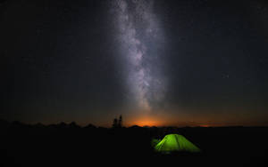 1920x1200 Fondo de Pantalla de Cielo Estrellado en Campamento Nocturno