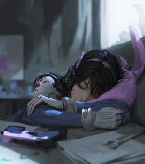 Fondo de pantalla de DVA durmiendo en su habitación — Motorola Razr Fold Fondos de pantalla