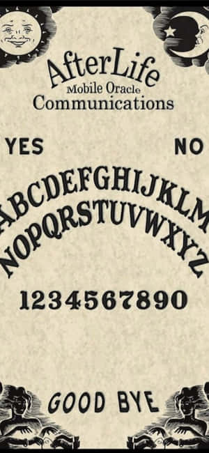 Una tabla Ouija vintage sobre una superficie de madera mística. — Galaxia A17 Fondos de pantalla