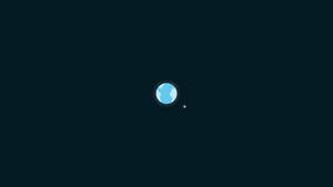 Fondo de pantalla de dibujo simple de la Tierra y la luna en el centro