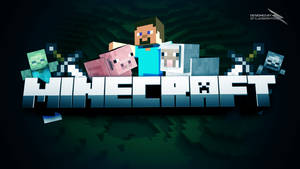 Fondo de pantalla de Steve con el logotipo de Minecraft