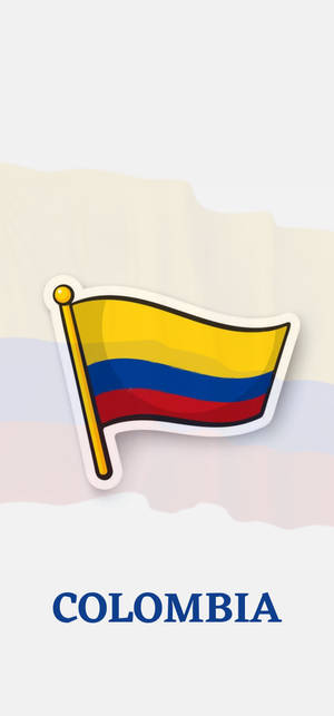 Fondo de pantalla de vector de la bandera de Colombia — iPhone 17 Pro Fondos de pantalla